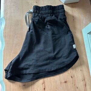 Vuori Black Drawstring Skort with Side Pockets